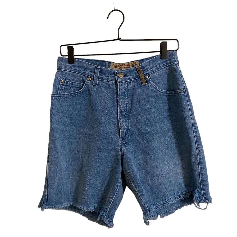 Vintage Levi's 900 Series Fringe Cutoff Denim Shorts Size 11‎